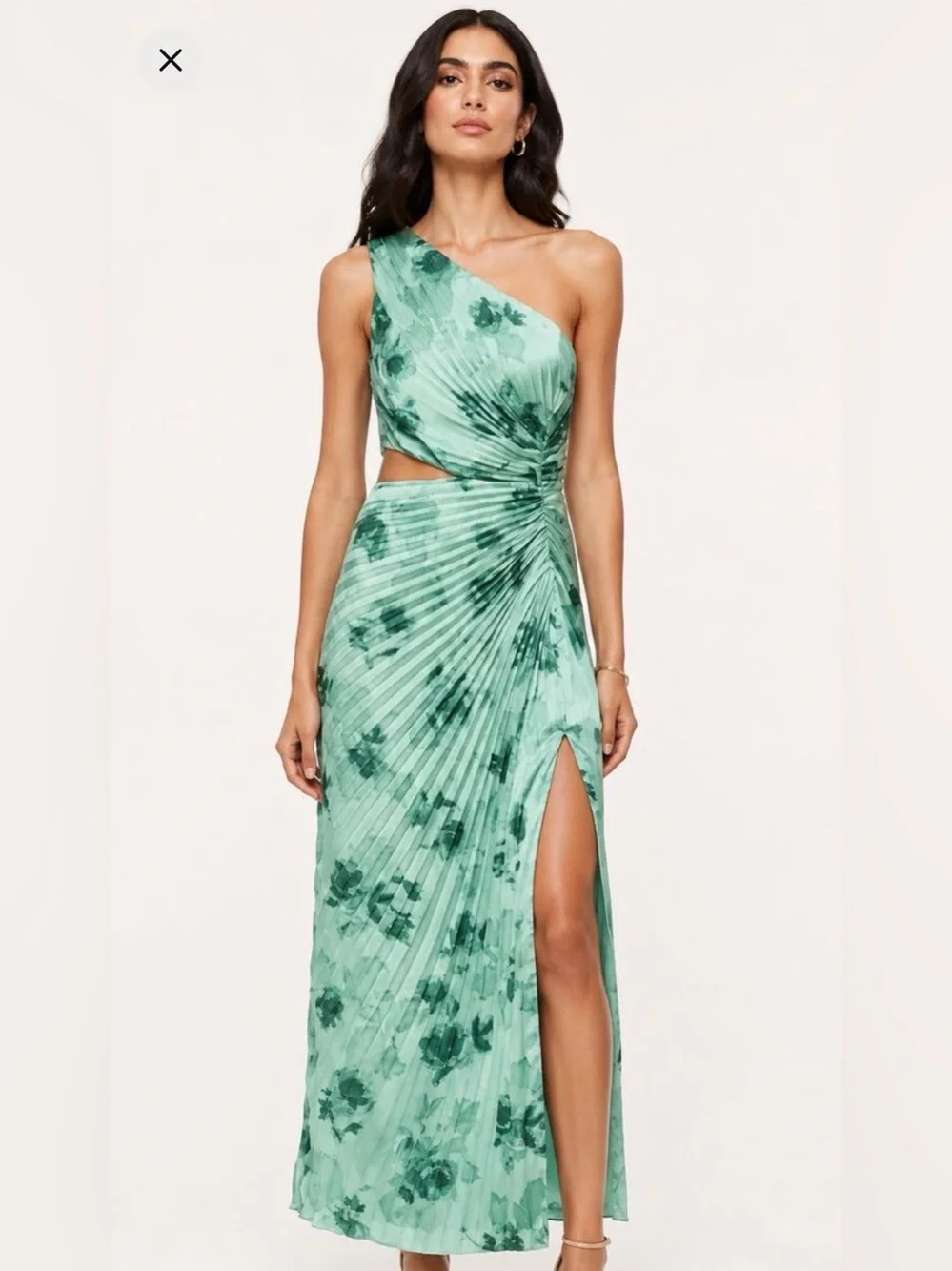 Abercrombie & Fitch Giselle floral green cutout maxi dress size large